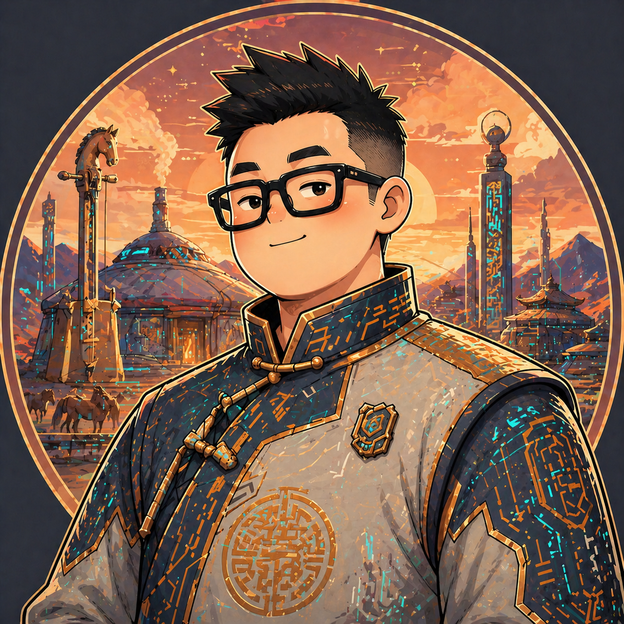 Yikai Liu (Allen) — illustrated portrait